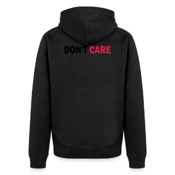 Don't care - dont care - Veste à capuche bio Premium Unisexe - noir - Dos - Nico (187cm)