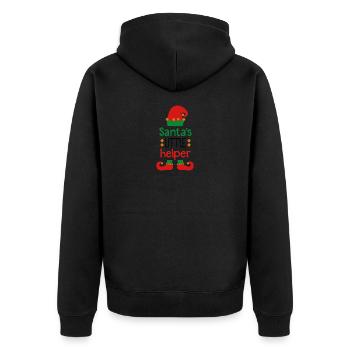 Sanats little Helper - Veste à capuche bio Premium Unisexe - noir - Dos - Nico (187cm)