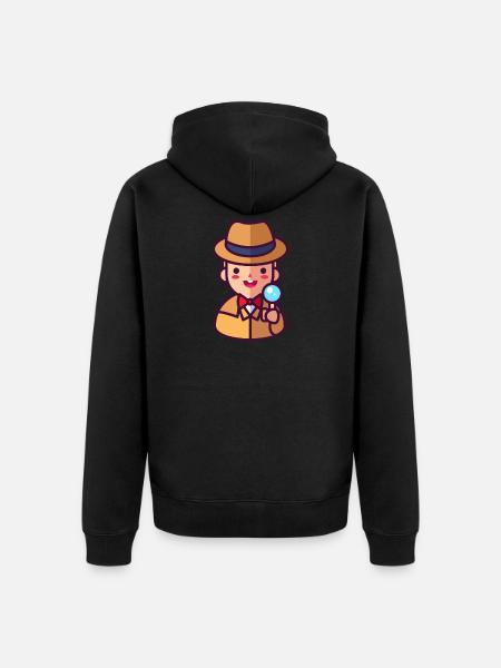 détective - Veste à capuche bio Premium Unisexe - noir