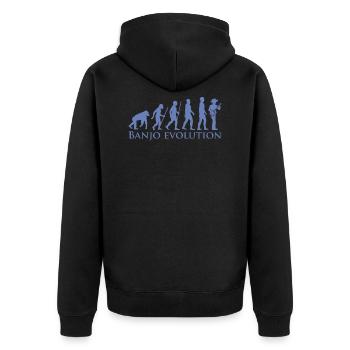 Évolution du banjo - Veste à capuche bio Premium Unisexe - noir - Dos - Nico (187cm)