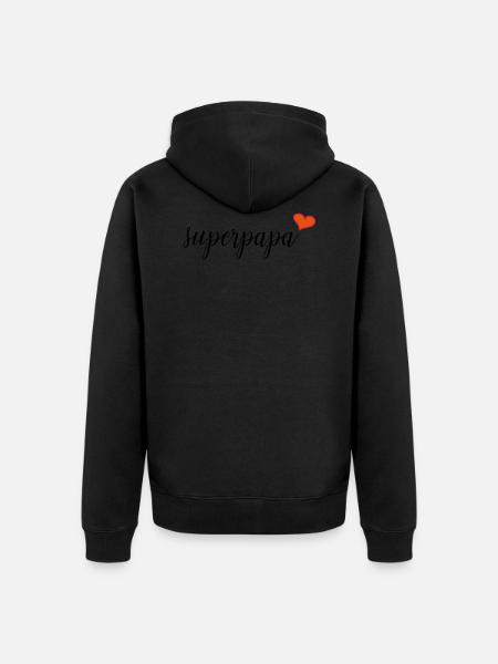 Super dad - Unisex Premium Organic Zip Hoodie - black