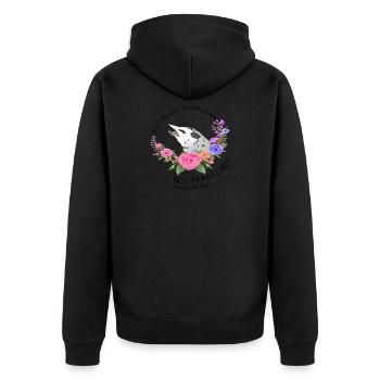 Possum with flowers Tee - Veste à capuche bio Premium Unisexe - noir - Dos - Nico (187cm)