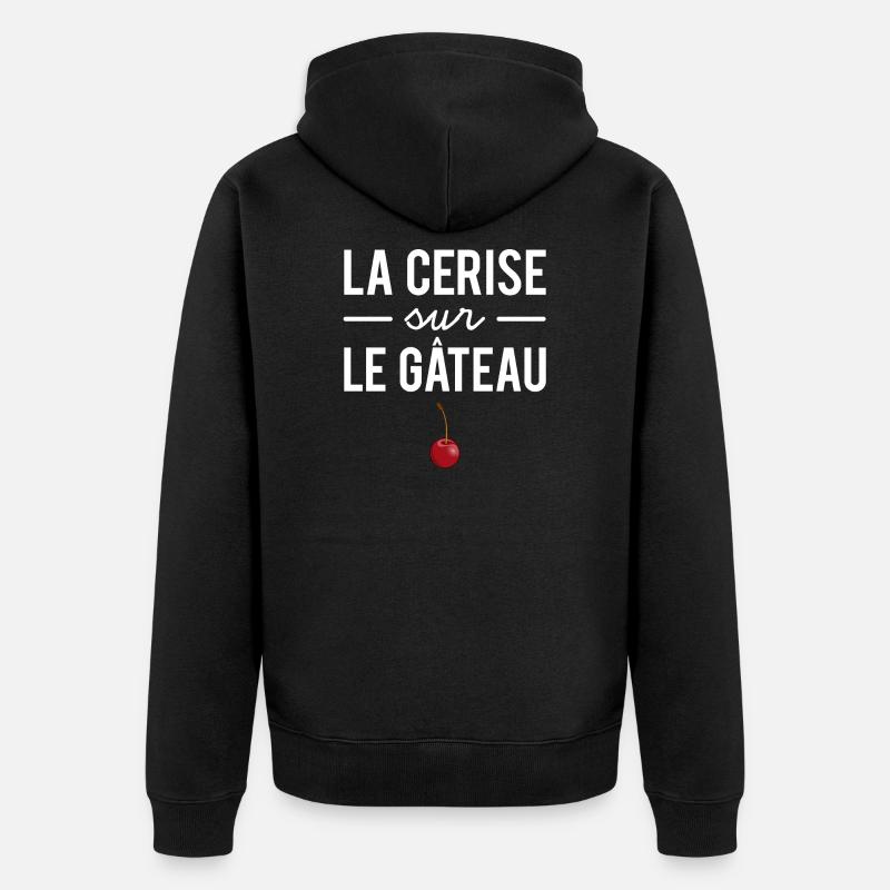 La cerise sur le gâteau - Veste à capuche bio Premium Unisexe - noir