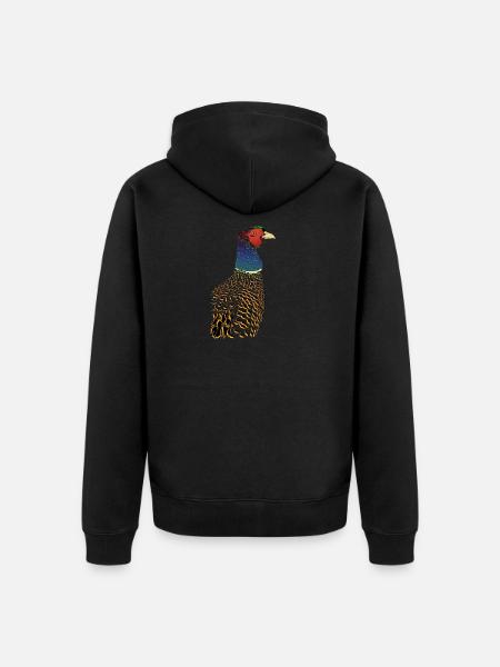 Phenominal Pheasant - Unisex Premium Organic Zip Hoodie - black