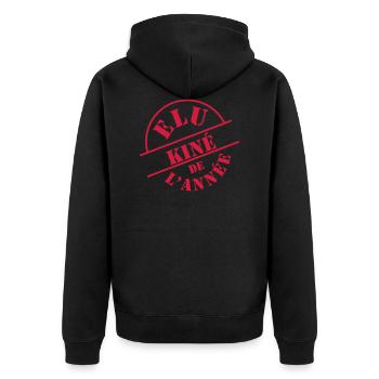 Elu Kiné de l'année - Veste à capuche bio Premium Unisexe - noir - Dos - Nico (187cm)