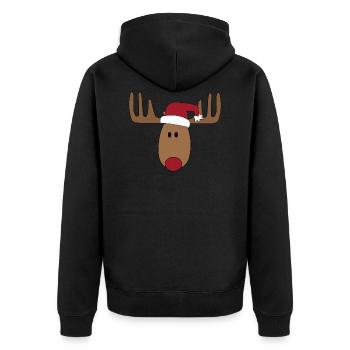 Noël drôle pour les enfants en cadeau - Veste à capuche bio Premium Unisexe - noir - Dos - Nico (187cm)