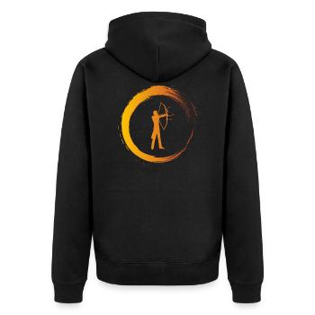 Archer - Veste à capuche bio Premium Unisexe - noir - Dos - Nico (187cm)