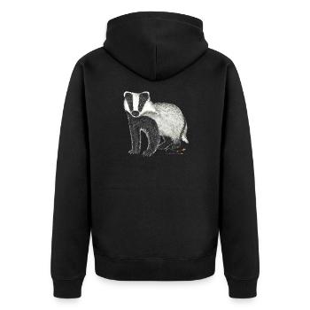 Blaireau - Veste à capuche bio Premium Unisexe - noir - Dos - Nico (187cm)