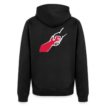 solidarity3 - Veste à capuche bio Premium Unisexe - noir - Dos - Nico (187cm)