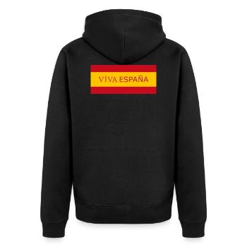 Drapeau Viva España - Veste à capuche bio Premium Unisexe - noir - Dos - Nico (187cm)