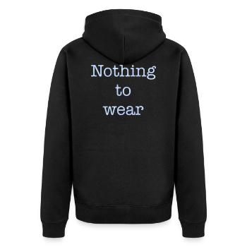nothing to wear - Veste à capuche bio Premium Unisexe - noir - Dos - Nico (187cm)