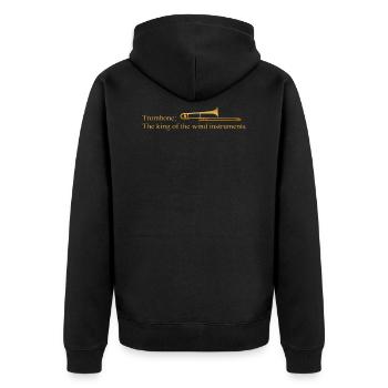 Trombone Le roi du ventinstruments - Veste à capuche bio Premium Unisexe - noir - Dos - Nico (187cm)