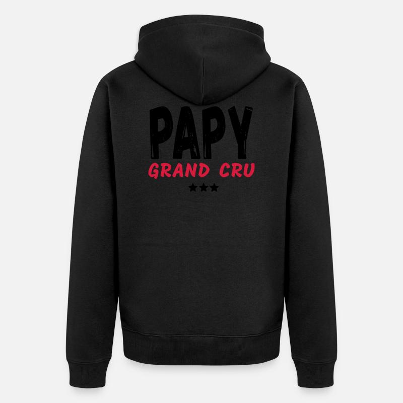 Papy grand cru - Veste à capuche bio Premium Unisexe - noir