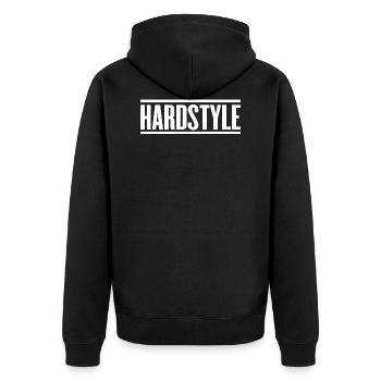 Hardstyle (style dur) - Veste à capuche bio Premium Unisexe - noir - Dos - Nico (187cm)