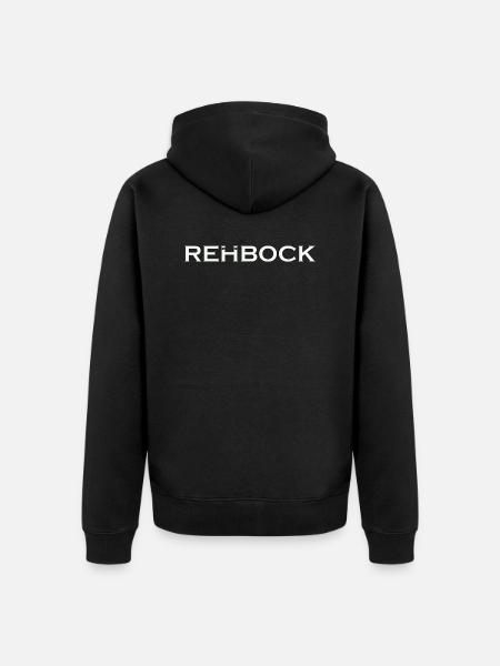 Rehbock white - Unisex Premium Bio Zip Hoodie - Schwarz