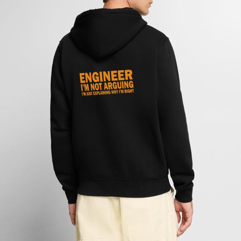 Engineer Beruf Spruch Student Geschenk Unisex Premium Bio Zip Hoodie
