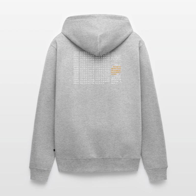 Bitcoin Block 0 Code Veste à capuche bio Premium Unisexe