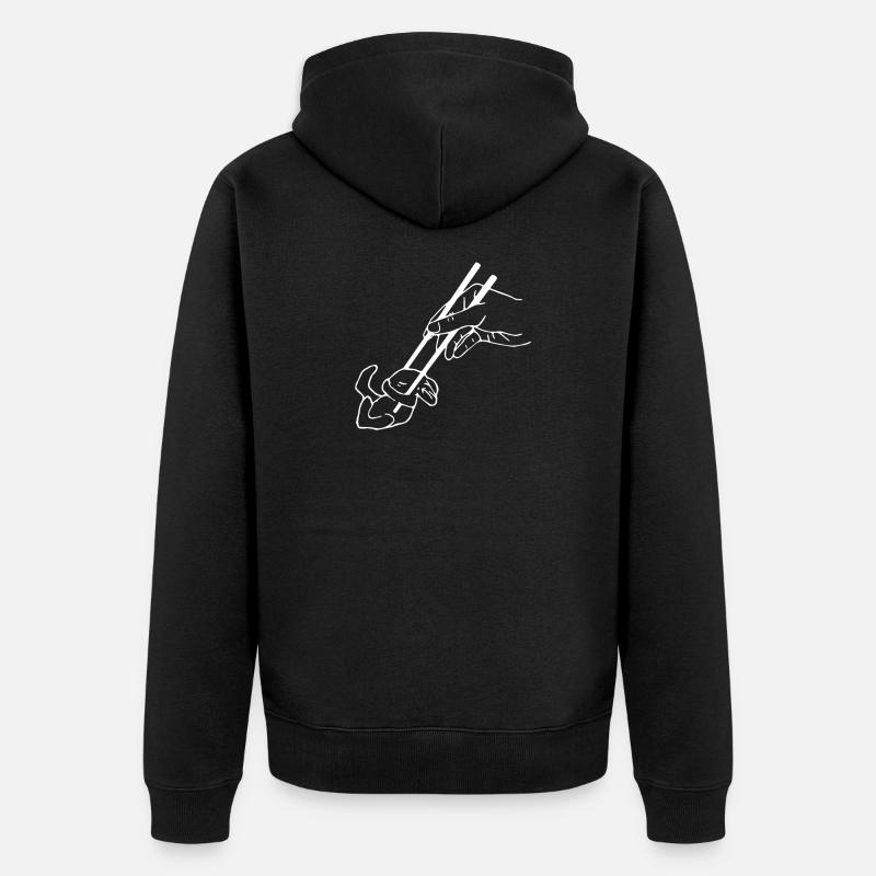 Lapins Chopsticks - Veste à capuche bio Premium Unisexe - noir