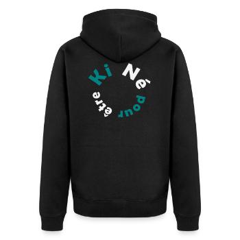 Né pour être kiné - cadeau kinésithérapeute - Veste à capuche bio Premium Unisexe - noir - Dos - Nico (187cm)