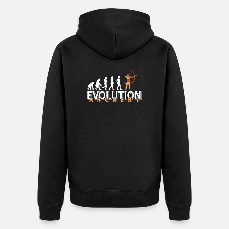 Bogenschießen - Unisex Premium Bio Zip Hoodie - Schwarz
