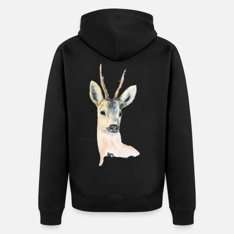Deer 1.0 - Veste à capuche bio Premium Unisexe - noir