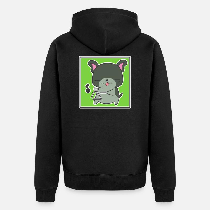 Chien avec triangle - Veste à capuche bio Premium Unisexe - noir