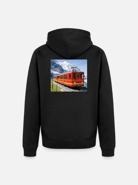 Jungfraujoch - Unisex Premium Organic Zip Hoodie - black