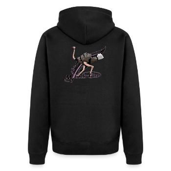 Oiseau d'autruche - Veste à capuche bio Premium Unisexe - noir - Dos - Nico (187cm)