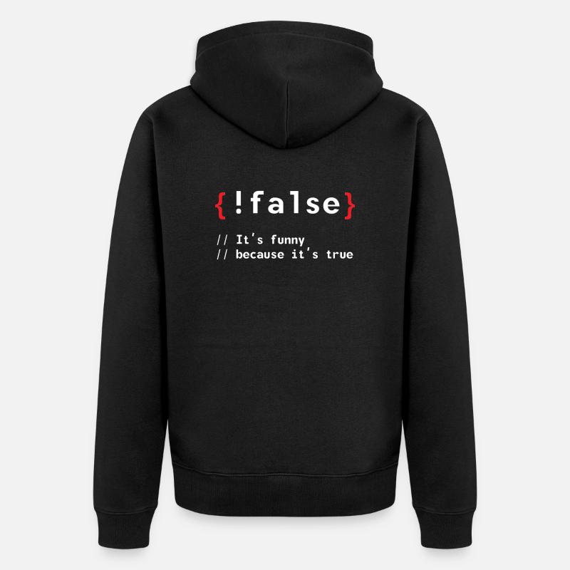 Coding Debug Admin Programme Cadeau - Veste à capuche bio Premium Unisexe - noir