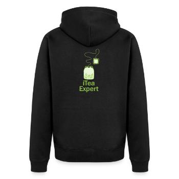 IT Expert Coding Beruf Spruch Geschenk - Unisex Premium Bio Zip Hoodie - Schwarz - Hinten - Nico (187cm)