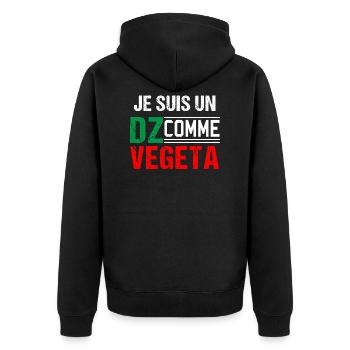 Algérie, DZ, je suis un dz, idée cadeau maghreb - Veste à capuche bio Premium Unisexe - noir - Dos - Nico (187cm)