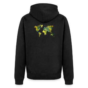 word map 2040 - Veste à capuche bio Premium Unisexe - noir - Dos - Nico (187cm)