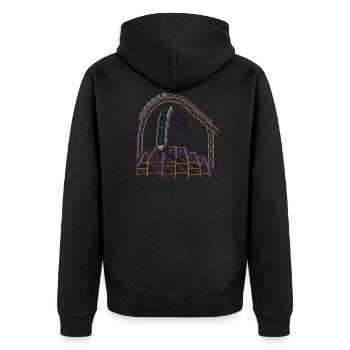 Iron RMC Gwazi Airtime Design - Unisex Premium Organic Zip Hoodie - black - Back - Nico (187cm)