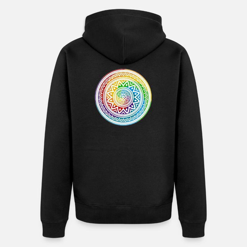Mandala - Ying Yang - Veste à capuche bio Premium Unisexe - noir