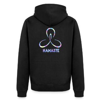 NAMASTÉ - Veste à capuche bio Premium Unisexe - noir - Dos - Nico (187cm)