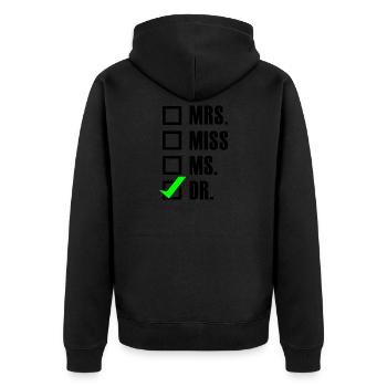 Cadeau étudiant de doctorat - Veste à capuche bio Premium Unisexe - noir - Dos - Nico (187cm)