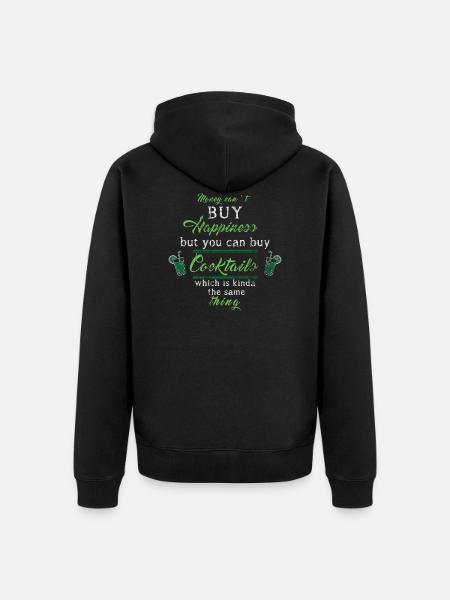 cocktail - Unisex Premium Organic Zip Hoodie - black