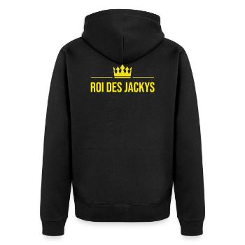 Roi des jackys - Veste à capuche bio Premium Unisexe - noir - Dos - Nico (187cm)