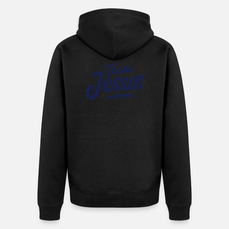 Équipe Jesus Christ Faith - Veste à capuche bio Premium Unisexe - noir