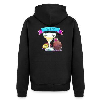 Daiquiri + Kiwi = Daiquiwi - Veste à capuche bio Premium Unisexe - noir - Dos - Nico (187cm)