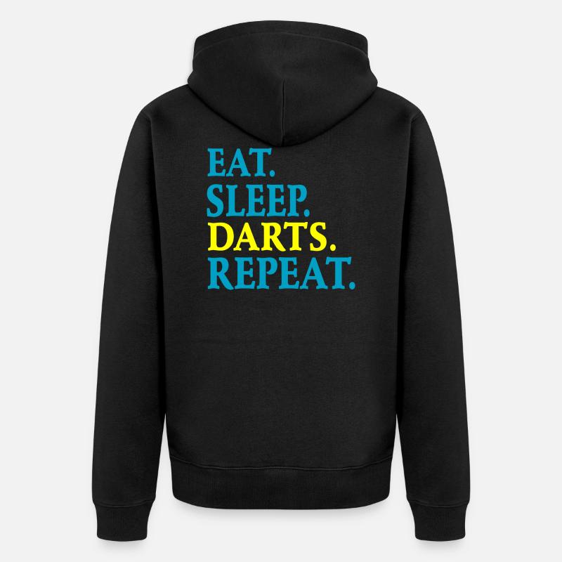 Darts Dart - Unisex Premium Bio Zip Hoodie - Schwarz