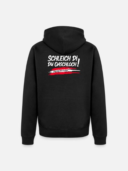 Doucement, Oaschloch ! - Veste à capuche bio Premium Unisexe - noir