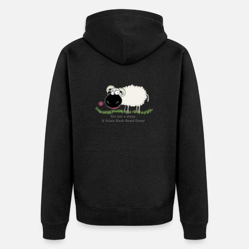 mouton à nez noir - Veste à capuche bio Premium Unisexe - noir
