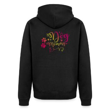 Chien Maman Chiens Mama Heart Dog Paw - Veste à capuche bio Premium Unisexe - noir - Dos - Nico (187cm)