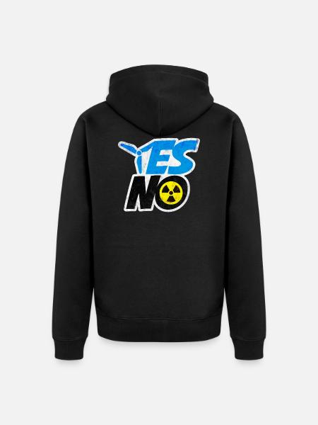 YES Windenergie NO Atomenergie | Umweltschutz - Unisex Premium Organic Zip Hoodie - black