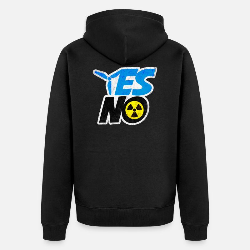 YES Windenergie NO Atomenergie | Umweltschutz - Veste à capuche bio Premium Unisexe - noir