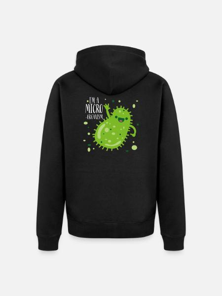Biology cell funny saying gift - Unisex Premium Organic Zip Hoodie - black