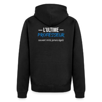L'ultime professeur, souvent imité, jamais égalé - Veste à capuche bio Premium Unisexe - noir - Dos - Nico (187cm)