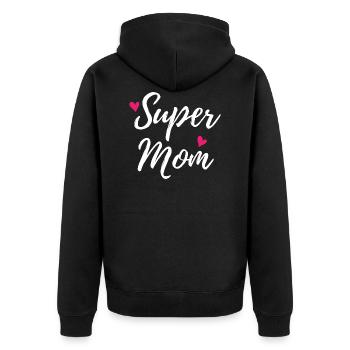 Super maman - Veste à capuche bio Premium Unisexe - noir - Dos - Nico (187cm)