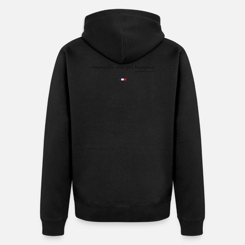 Tshirt français - Veste à capuche bio Premium Unisexe - noir